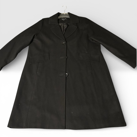 Jones New York Women's 1X Wool Blend Black Coat 3 Button 2 Pockets Lined NWOT - Picture 6 of 9